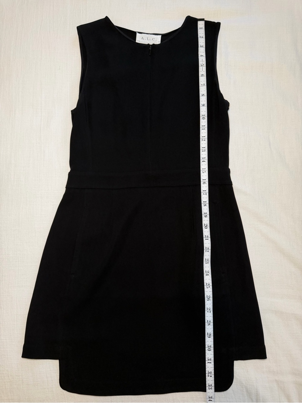 ALC Black Silk Zip Front Dress - Picture 12 of 15